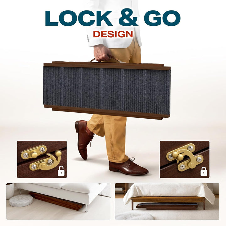 Hunderampe für Bett, kleine bis mittelgrosse Hunde für alle Rassen, 101,6 cm lang, verstellbar, 27,9