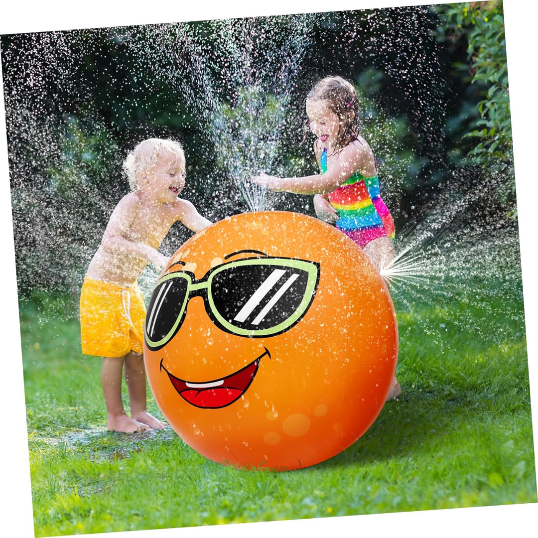 Toyvian Aufblasbares Sprinkler-Spielzeug, Strandball-Sprinkler für Kinder, Riesiger orangefarbener S