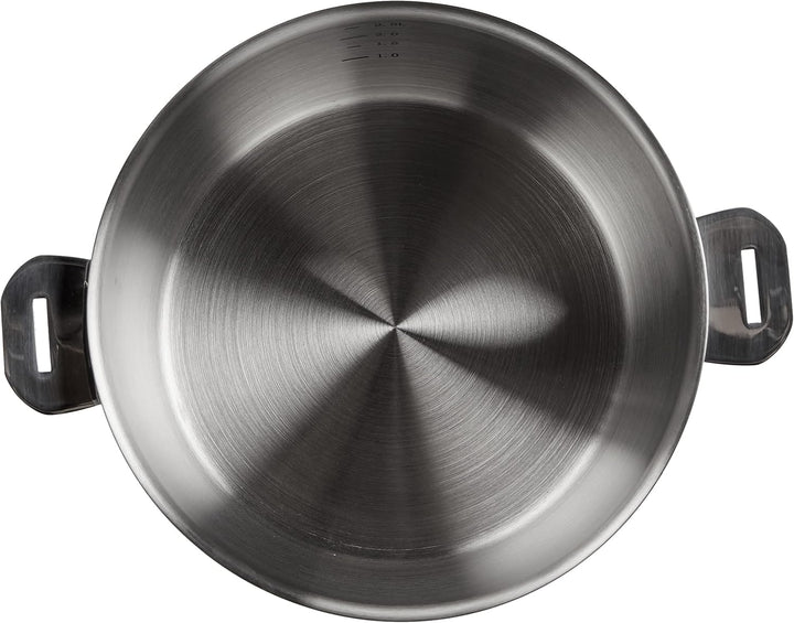 Kitchenfun Stielkasserolle, Edelstahl, Stahlgrau, 20 cm ⌀14/ ⌀16/ ⌀18/ ⌀20 cm, ⌀14/ ⌀1