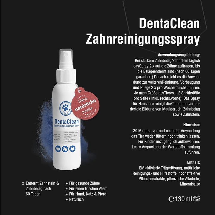 Lolo & Max DentaClean Spray Classic – Zahnreinigungsspray Für Tiere - Zahnpflege und Dentalspray Für