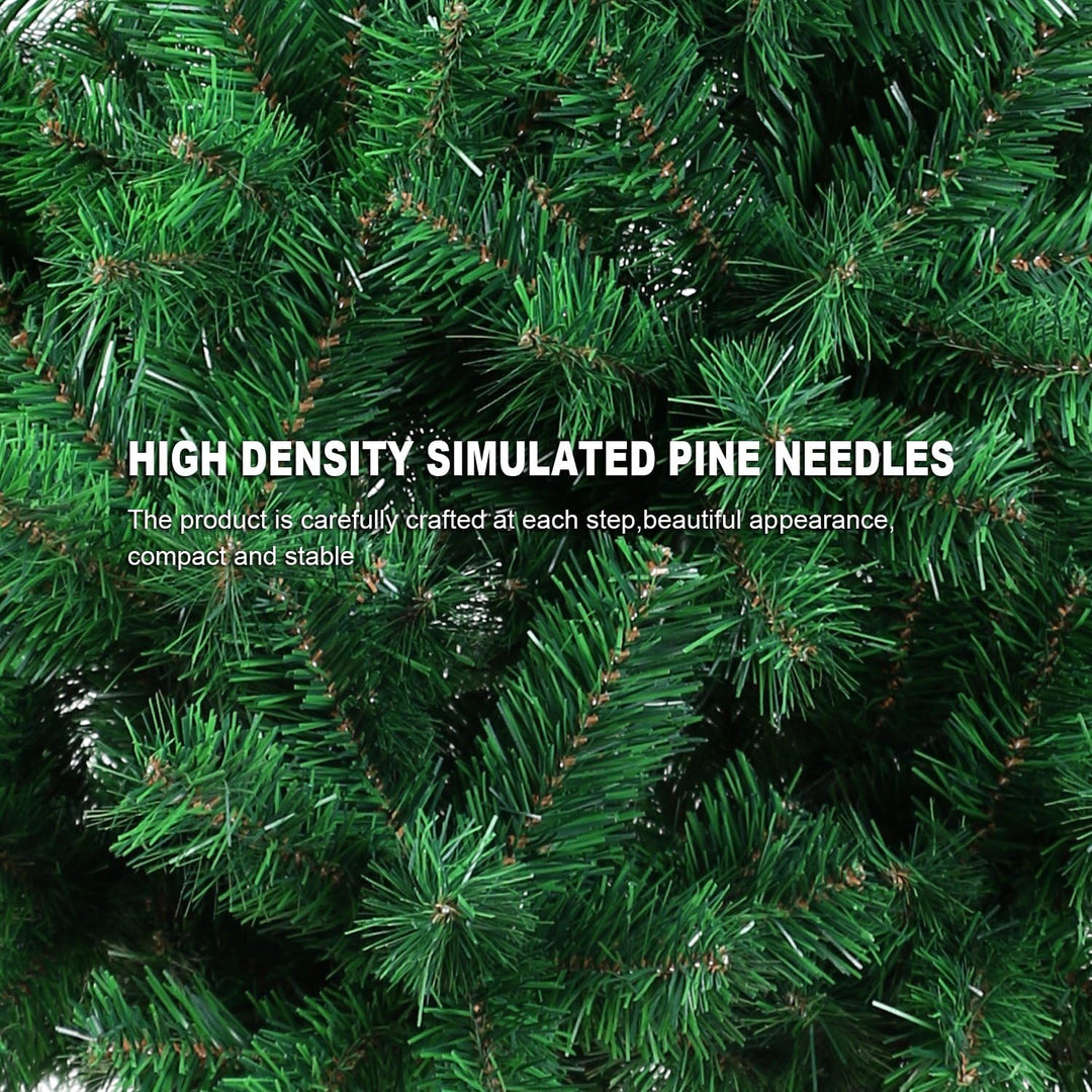 Gotoll Künstlicher Weihnachtsbaum 150 cm, Tannenbaum in grün, Christbaum mit Metallständer, schwer e