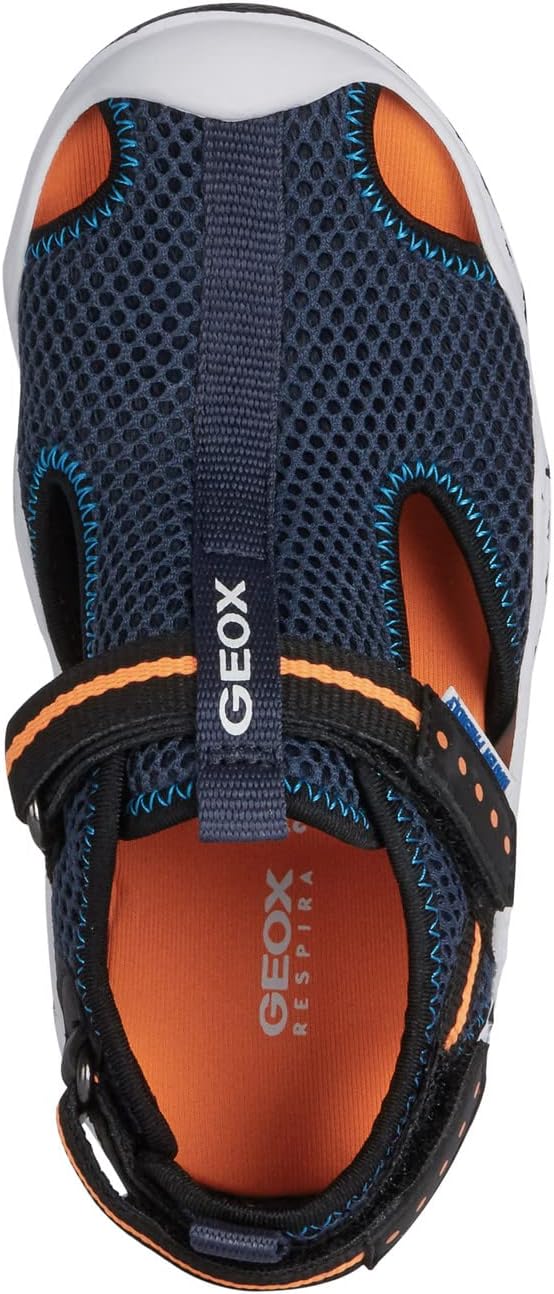 Geox Jungen Jr Wader Sneaker 24 EU Navy Orangefluo, 24 EU Navy Orangefluo