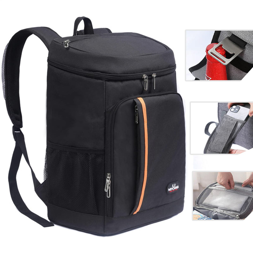 QINGLOU 28L Kühlrucksack Thermo Rucksack Picknickrucksack Kühltasche Gross Isoliert Cooler Bag Männe