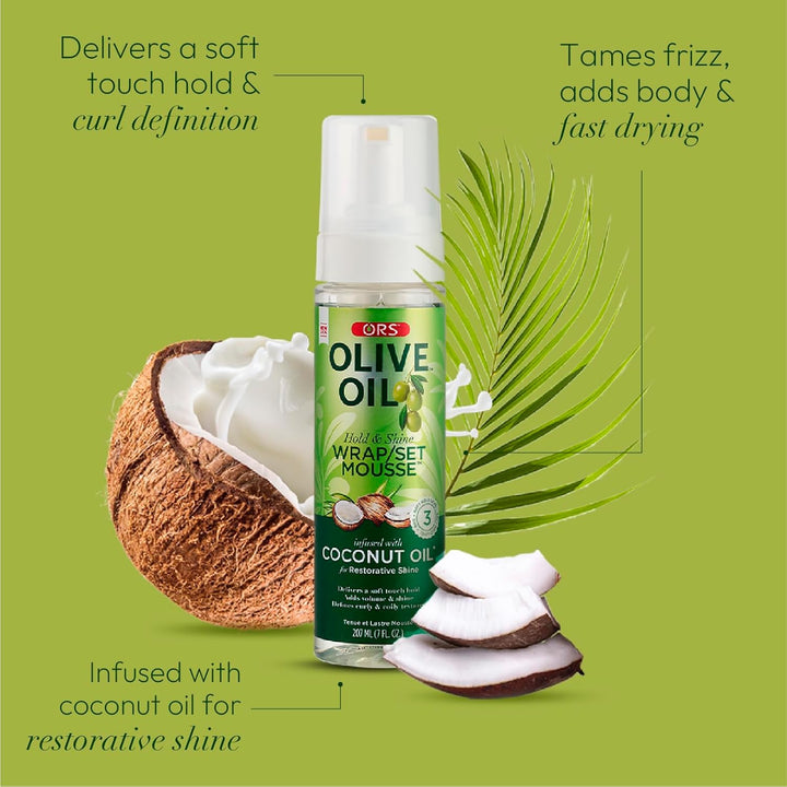 Ors Mousse Wrap/ Set 7oz (3 Pack) by Organic Root (ORS)
