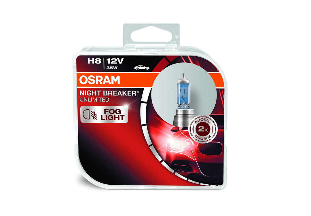 Osram Night Breaker Unlimited Halogen Birnen - H8 - 12V/35W - Satz à 2 Stück