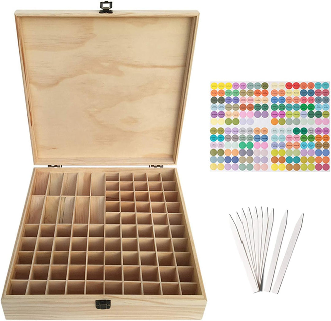 RoseFlower Bambus Ätherisches Öl Organisator Behälter Duftöle Display Ständer, 85 Löcher Aufbewahrun