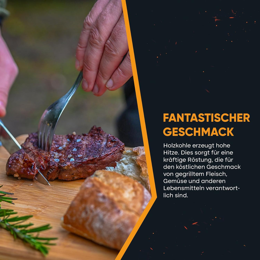 SCHNEIDERFREUDE Premium Camping-Grill: Der Klappgrill mit Tasche für echte Grillfans - Designed und