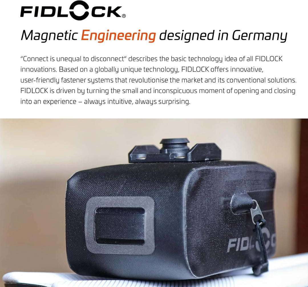 Fidlock Unisex – Erwachsene Push Saddle Bag 400 Fahrradtasche, Schwarz, 400ml, 400ml