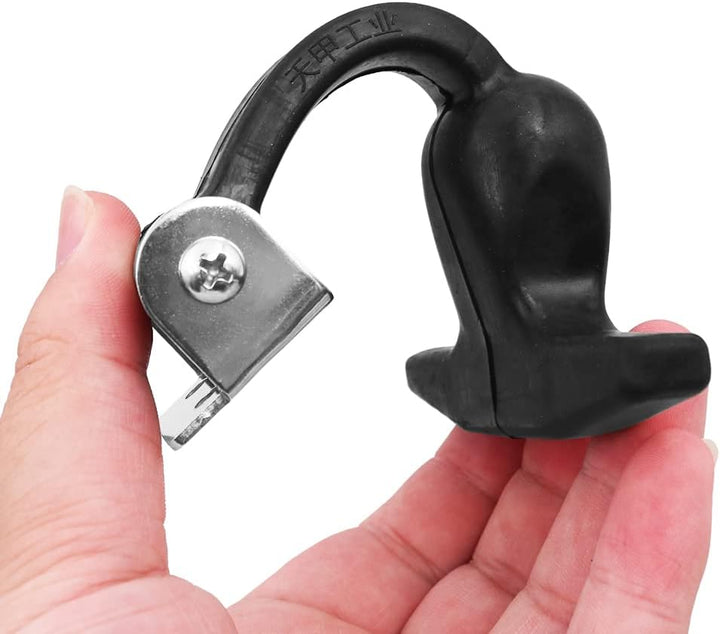 Tiardey 2 Stück elastischer Edelstahl-Gummi-Haubenverschluss,Flexible T-Griff-Haspe,Gummi,Flexible Z