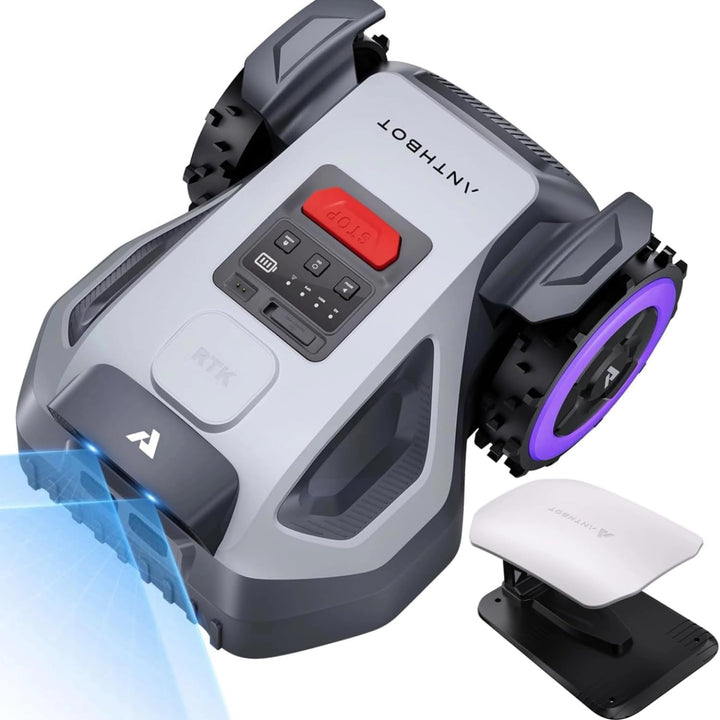 ANTHBOT M9 Rasenmäher Roboter ohne Begrenzungsdraht, RTK-Navigation mit Dual-Vision, KI-Hindernisver