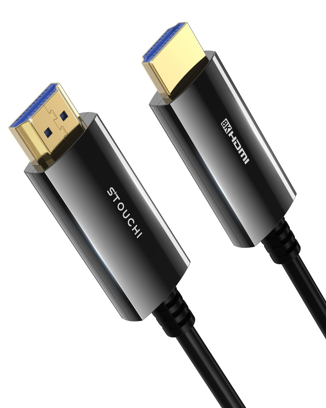 Stouchi 8K HDMI Glasfaserkabel 10M, HDMI 2.1 Kabel 48Gbps Ultra High Speed,In Wall CL3 Rated,AOC 8K@