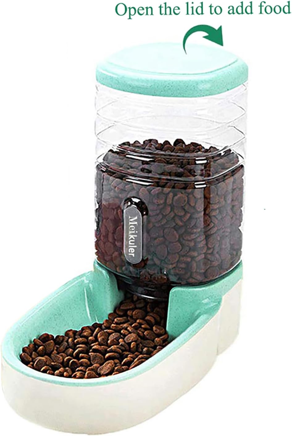 Automatischer Futterspender 3.8L mit Schaufel,Wasserspender 3.8L Feeder Futterautomat Trockenfutter