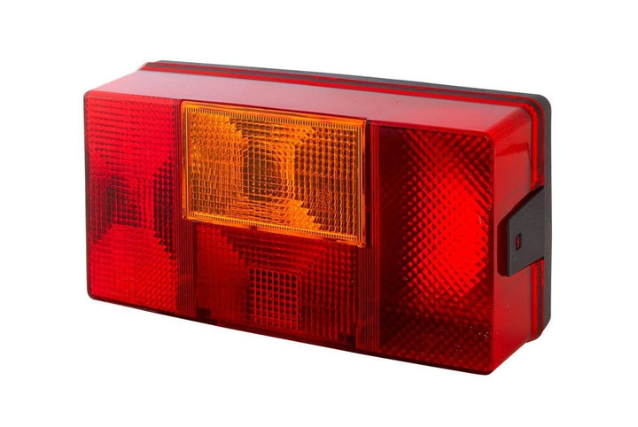 HELLA Rückleuchte - Glühlampe - 12V / 24V - Einbau - ECE/nicht SAE - Lichtscheibenfarbe: rot/gelb -