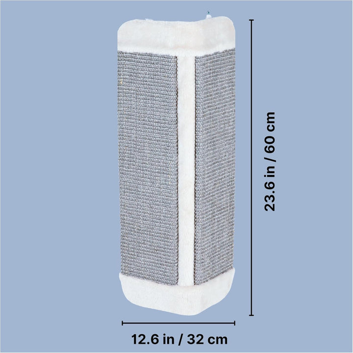 Trixie 43435 Kratzbrett für Zimmerecken, 32 × 60 cm, grau/lichtgrau grau 1 Stück (1er Pack), grau 1