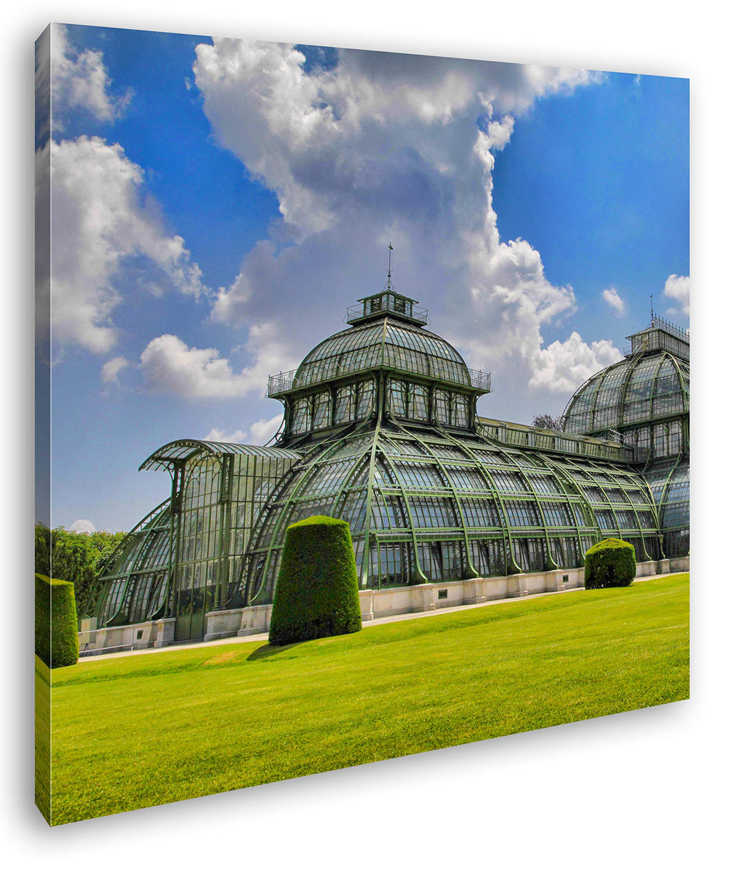 deyoli das Palmenhaus in Schönbrunn Wien Format: 60x60 als Leinwandbild, Motiv fertig gerahmt auf Ec
