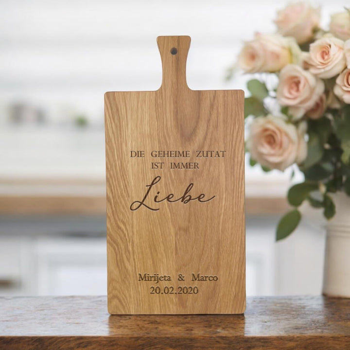 Personalisiertes Hochzeitsgeschenk | Hochzeitsgeschenk mit Name | Brautpaar Geschenk | Schneidebrett