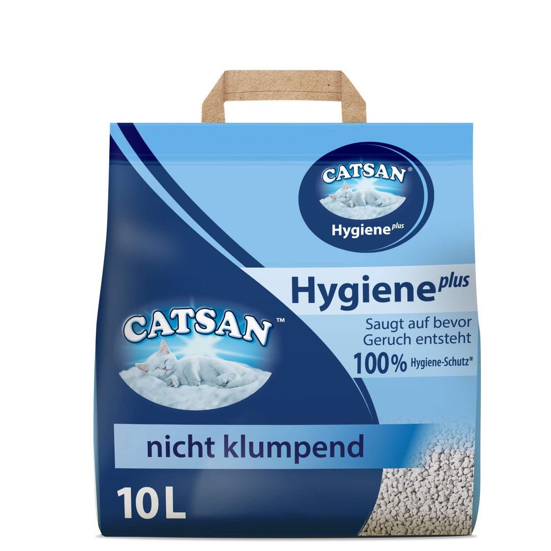 Catsan Katzenstreu Hygiene Plus, 1 Beutel (1 x 10l) 1x10l, 1x10l
