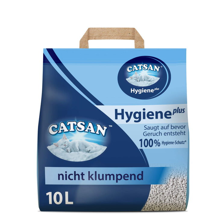 Catsan Katzenstreu Hygiene Plus, 1 Beutel (1 x 10l) 1x10l, 1x10l