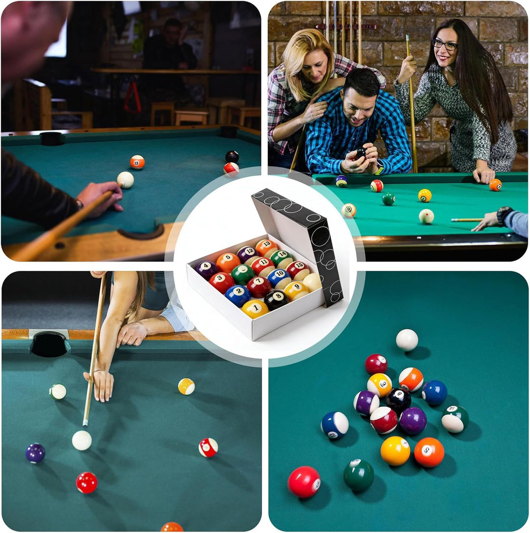 16 Stück Billardkugeln Set: 52,5mm Hochwertiges Harz Pool, Langlebig Billard Kugel Set, Mini Billard