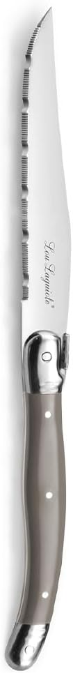 LOU LAGUIOLE TRADITION Steakmesser Besteck Set 24-teilig | Steakbesteck mit Tradition und Stil | Gri