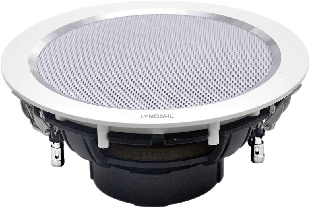 zalias Lyndahl CS195ST Stereo-Einbaulautsprecher weiss mit edlem Alurahmen zum Einbau in Decken und