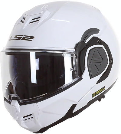 LS2, Klaphelme motorrad ADVANT solid white 06, L L Weiss, L Weiss