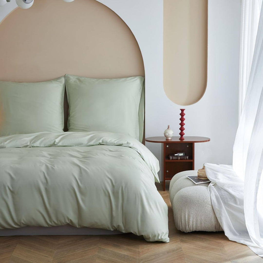 Simple&amp;Opulence Bambus Bettbezug Set, Seidiger und weicher Bettbezug Kühle Bettwäsche Perfekt für Ha