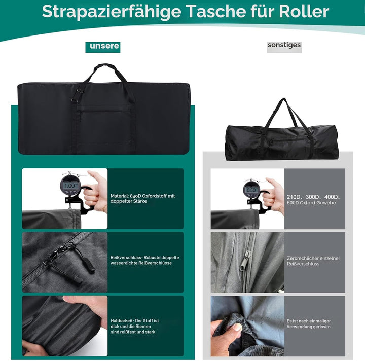 Scooter Tasche,Verbessert 900D Oxford Tasche für E-Scooter Wasserdicht，Universell E Roller tasche mi