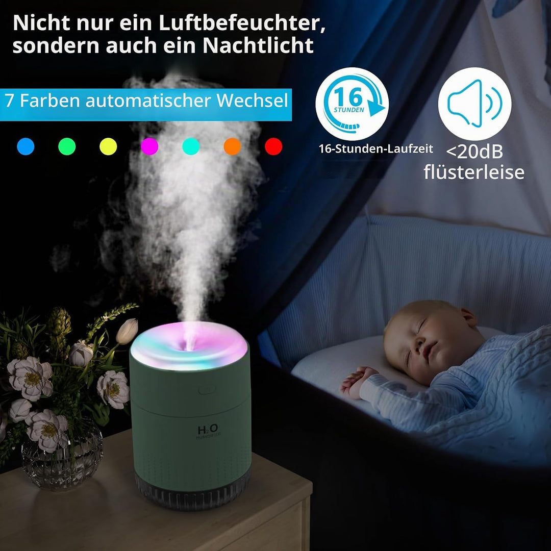SZO Luftbefeuchter Mini-Luftbefeuchter Luftbefeuchter Für Den Innenbereich Mit Led-Licht, Auto-Off-F
