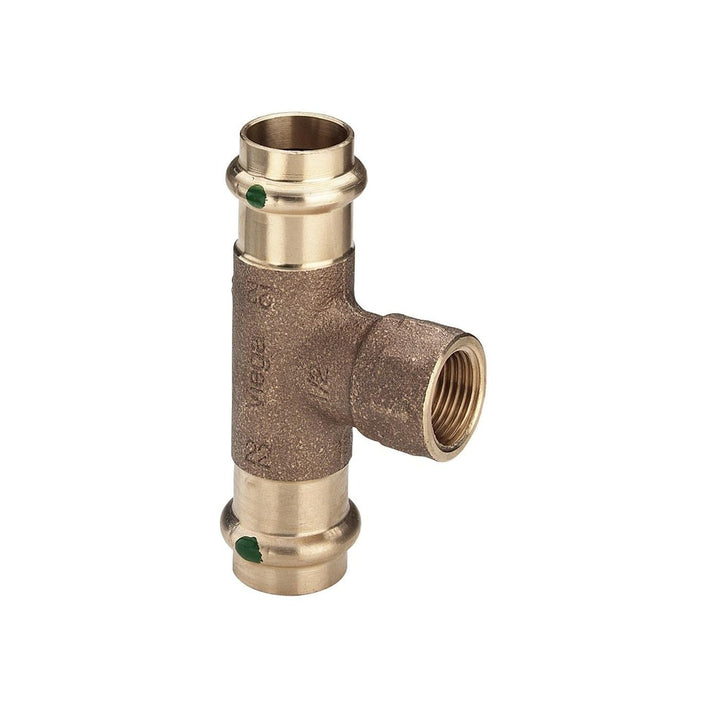 Viega T-Stück Sanpress 2217.2 RG SC-Contur mit IG 42 x 1/2 Zoll x 42 mm, 126230