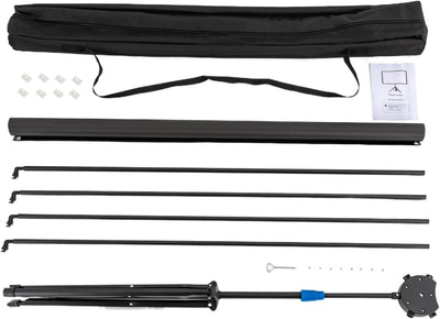SABUIDDS Beamer Leinwand mit Stativ, 80 Zoll, Tragbar Projektor Leinwand, 16:9, 4K HD Projektion Lei