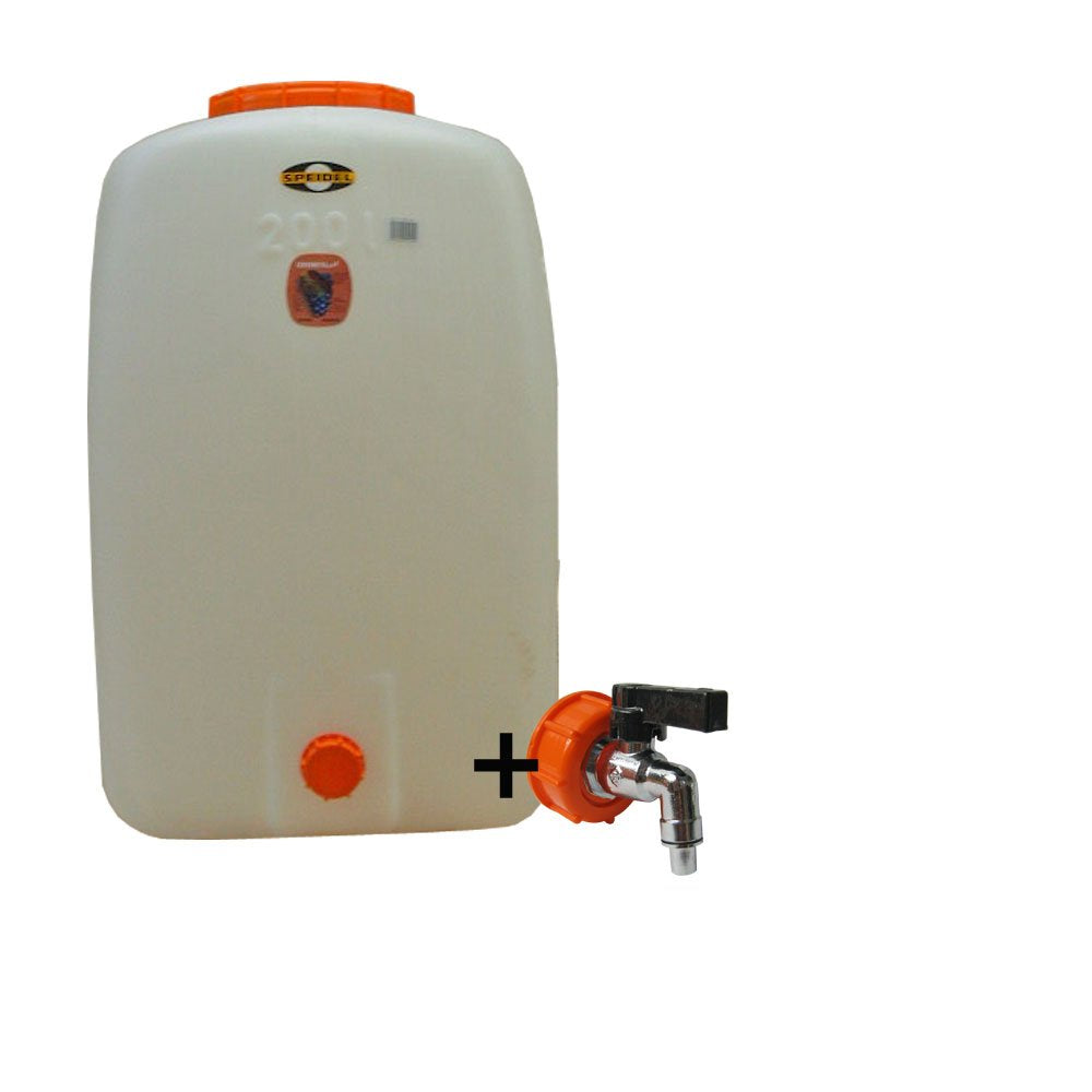 Speidel Getränkefass Oval 200 Liter mit Messing Auslaufhahn