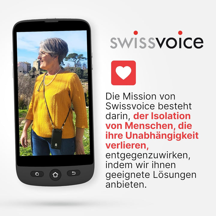 swissvoice - Smartphone S510-M + Magnetisches Ladekabel - Einfach zu bedienen - SOS-Taste - Senior S