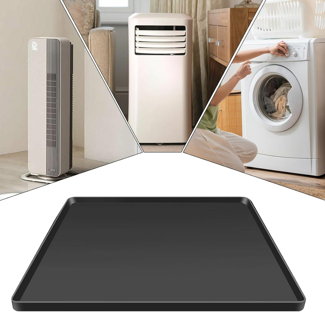 Silicone Auffangmatte für Kühlschrank/Waschmaschine (60x60cm) - Hochrandiger Spritzschutz - Rutschfe