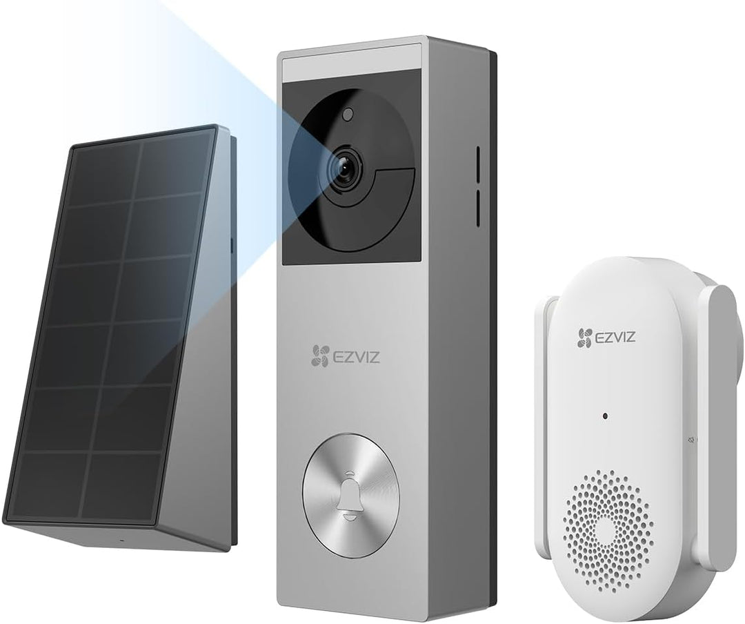 EZVIZ CP3 Pro Akku Video-Türklingel mit Chime CH1, Kabellose Klingel mit Kamera, Personenerkennung,