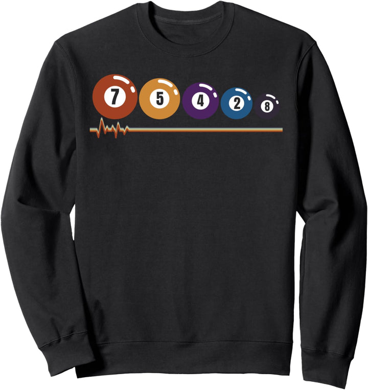 Vintage Retro Billard Billardkugeln Sweatshirt