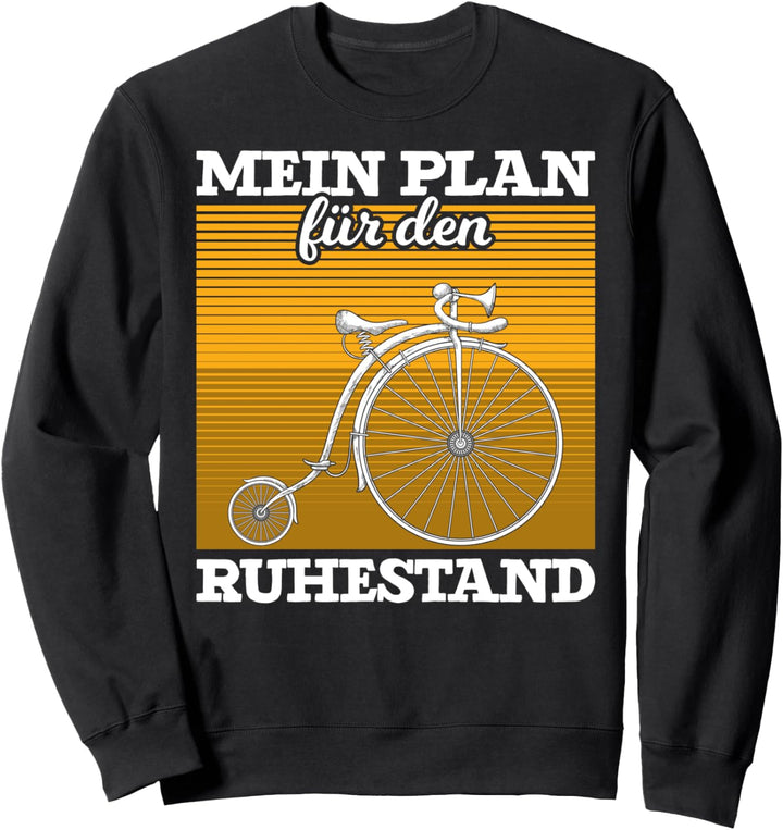 Hochrad Radfahrer Rentner Fahrrad fahren Ruhestand Fahrrad Sweatshirt