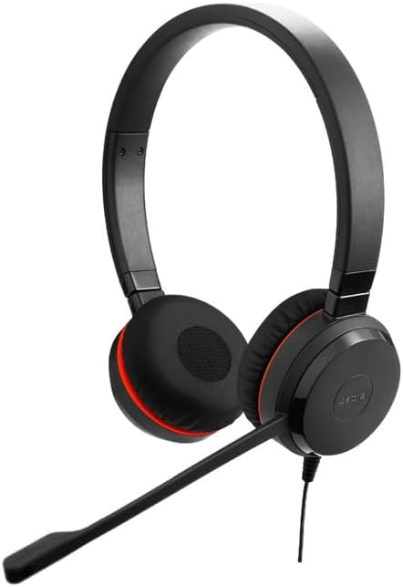 Jabra Evolve 20 SE Stereo Headset - Unified Communication Zertifizierte Kopfhörer für VoIP Softphone