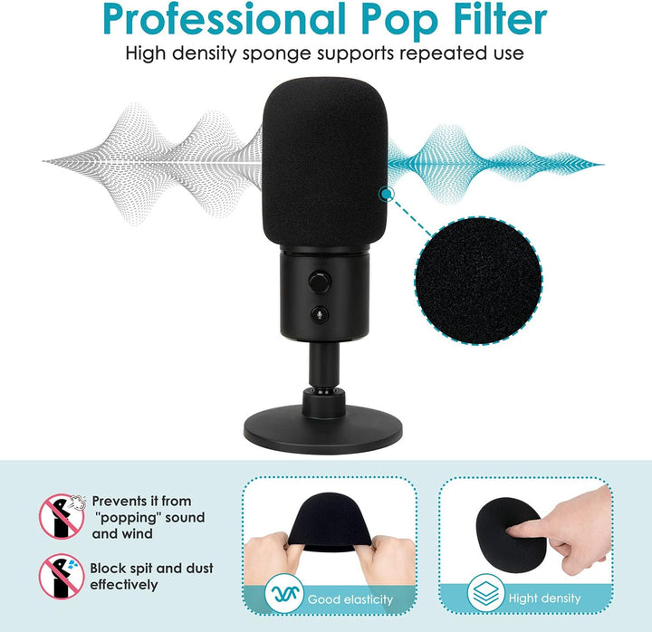 YOUSHARES Razer Seiren X Mikrofon Pop Filter mit Mikrofonarm – Mikrofonhalter mit Mikrofon Windschut