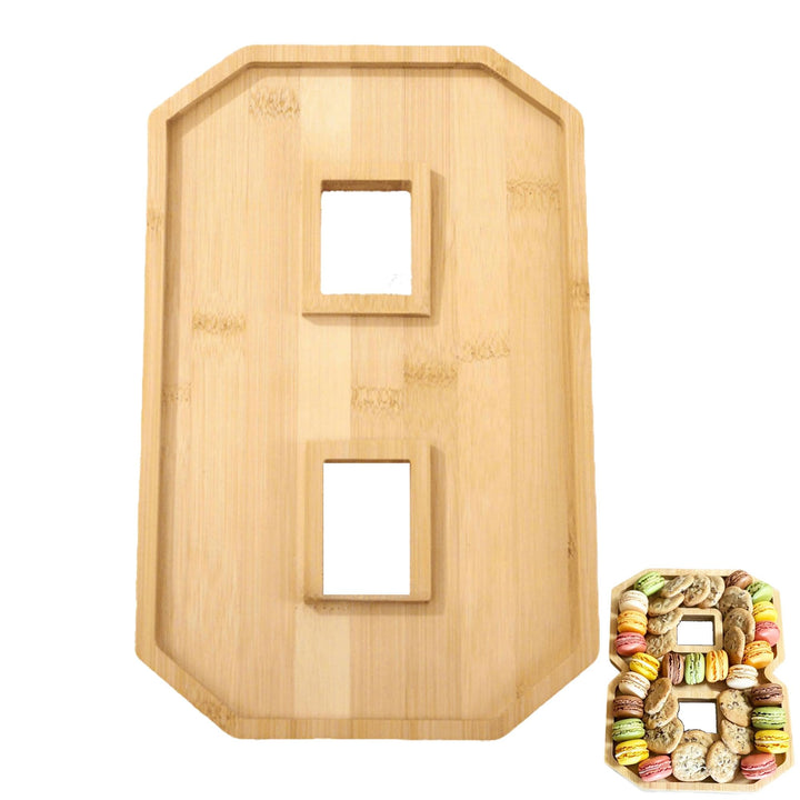 Befüllbare Charcuterie-Brettbox mit Grossen Zahlen Charcuterie Serviertablett aus Holz mit Zahlen Wu