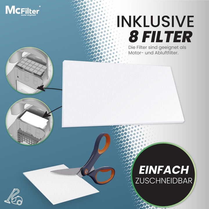 McFilter I 20 Staubsaugerbeutel Vlies kompatibel mit Hoover H58 H63 H64 H69, TFS 5100 bis 5299, Free