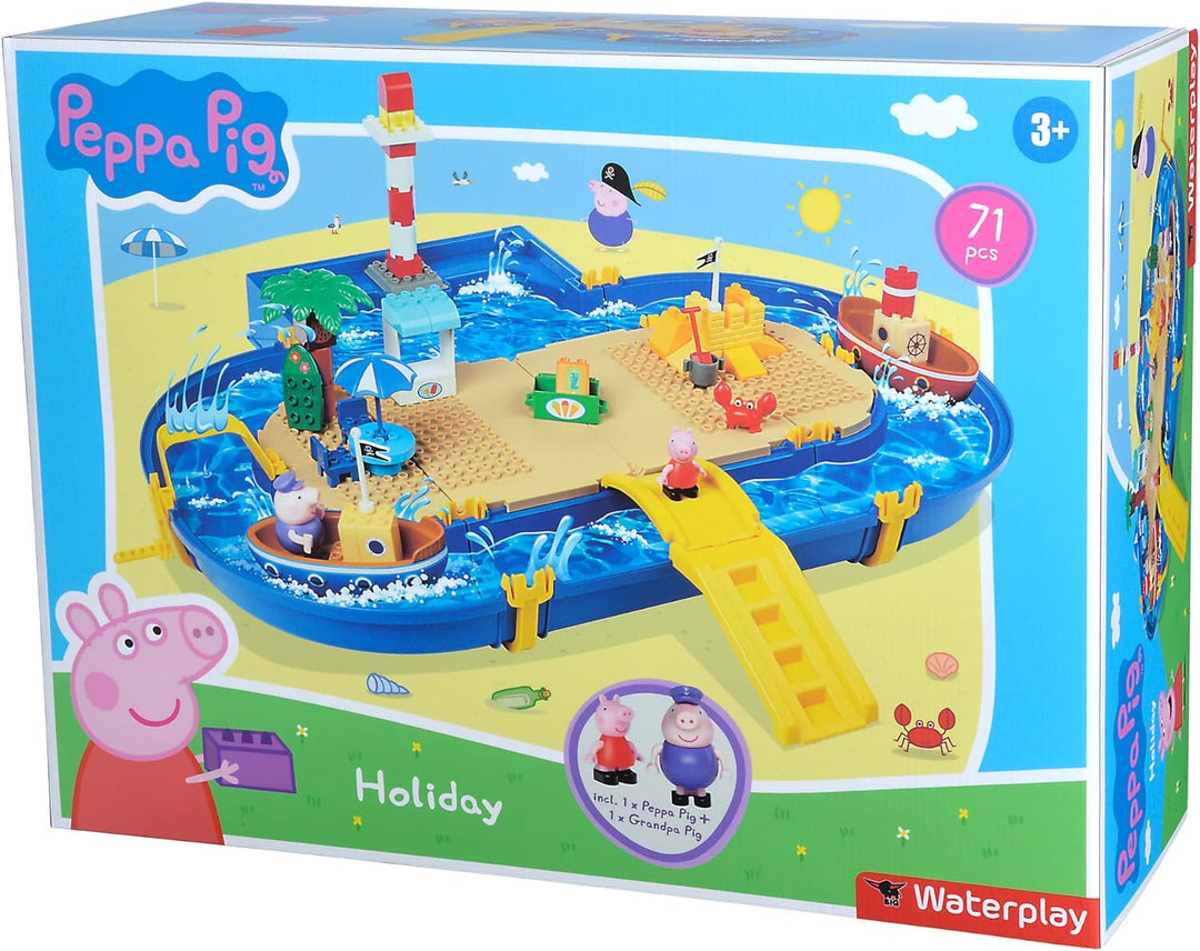 BIG-Waterplay - Peppa Pig Holiday - Outdoor-Wasserspielzeug mit grosser Wasserbahn, BIG-Bloxx Bauste