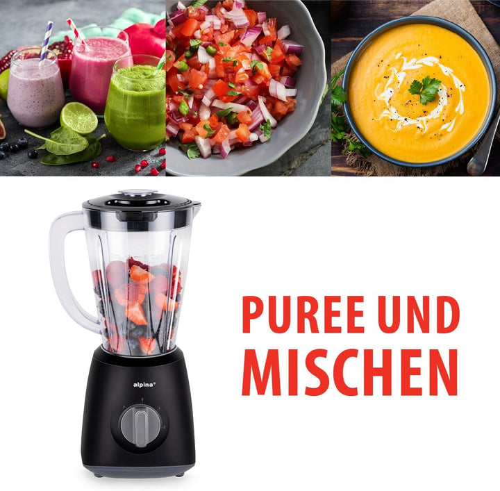 alpina 8711252187372 Blender, Kunststoff, Schwarz, Schwarz