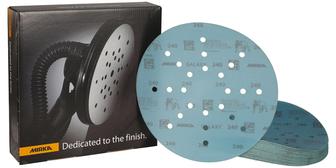 Mirka Galaxy Schleifpapier 225mm Klett Korn 240 / für Langhalsschleifer / 25 Stk Schleifscheiben, Ko
