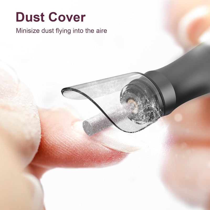 Nagelfräser für Gelnägel Kabellos, Auriox Elektrische Nagelfeile Fräser für Gelnägel, USB Wiederaufl