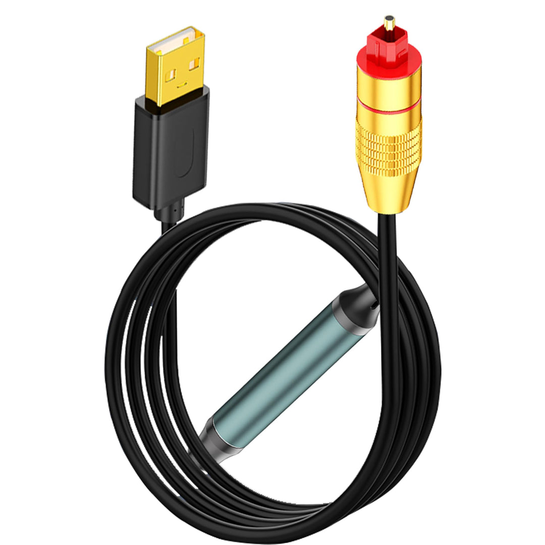 USB-auf-optisches Audio-Adapterkabel, unidirektionaler USB-A-Stecker auf SPDIF-Port, Konverter-Ansch