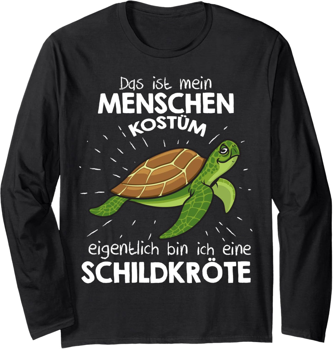 Mein Menschen Kostüm Bin ich eine Schildkröte, Halloween Langarmshirt