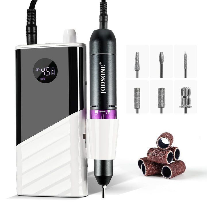 JODSONE Professioneller Nagelbohrer, 45000 U/min, wiederaufladbare Nagelfeile für Nagelgelentfernung