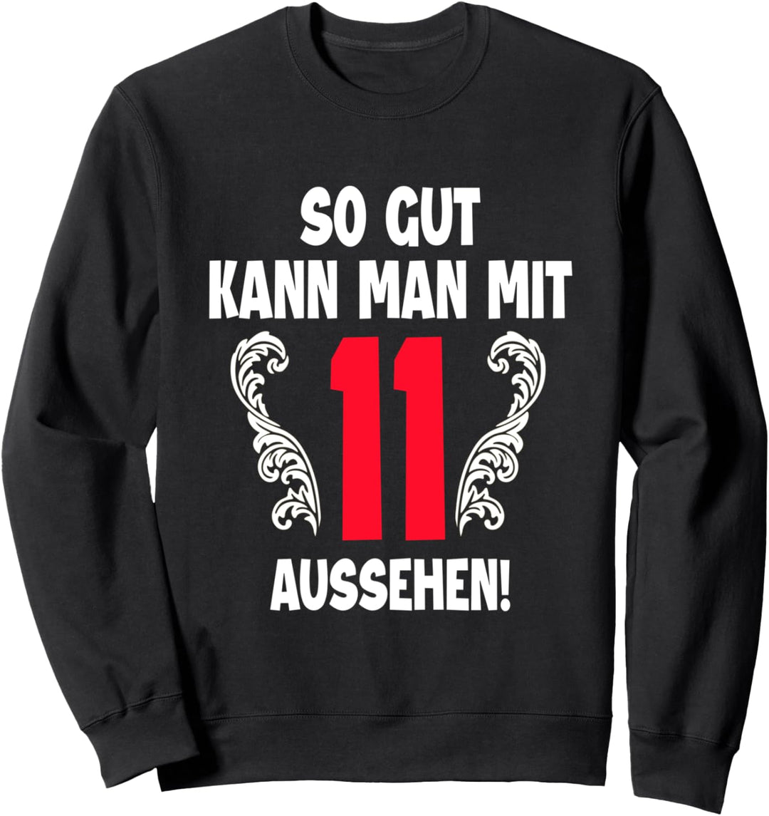 11 Jahre Junge Mädchen Geboren 2011 Feier Deko 11 Geburtstag Sweatshirt