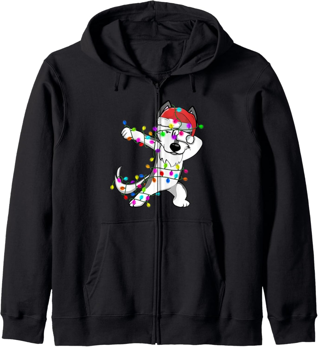 Funny Dabbing Husky - Lustige Geschenke zu Weihnachten Kapuzenjacke